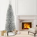 6 Feet Tinsel Tree Unlit Slim Pencil Christmas Tree