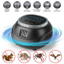 Ultrasonic Rodent Chaser Rat Repellent Pest Driver Mouse Control Squirrel Repeller with 4 Modes 4-65KHz Strobe Light 4 Timer 1292sq.ft. Coverage for R
