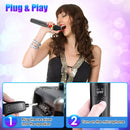 2.4G UHF Wireless Microphones | Metal Handheld Mics with RGB Light & 164FT Range