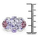 2.70 Carat Genuine Tanzanite .925 Sterling Silver Ring