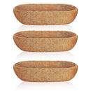 3Pcs 24in/30in/36in Trough Coco Liners For Planters Coconut Coir Planter for Window Box Hanging Trough Basket Half Moon Planter Liner Replacement For
