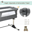 Travel Portable Baby Bed Side Sleeper Bassinet Crib with Carrying Bag-Gray