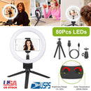 9" Dimmable LED Ring Light w/ Tripod Phone Selfie Camera Studio Photo Video Makeup Lamp