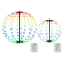 RGB LED Christmas Sphere Lights 2-Pack with Remote Control