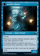 Overwhelmed Archivist // Archive Haunt (MID-068) - Innistrad: Midnight Hunt: (Double Faced Transform)