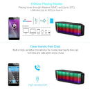 KOCASO LED Wireless Speaker Dynamic Multicolor Hands-free FM Radio USB MMC Reading Aux In for Party Camping Travel