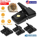 6 Pack Mouse Traps Reusable Rat Trap Mice Snap Trap Effective Mouse Catcher Quick \'N Vole Effective Mice Control with Unique Jaw Design That Capture