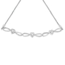 .925 Sterling Silver Diamond Accent Heart and Infinity 4â€-10†Adjustable Bolo Bracelet (I-J Color, I3 Clarity)