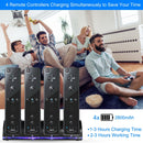 4 Remotes Charging Dock Game Controller Charger 2800mAh Rechargeable Battery Charging Stations w/ LED Indicator for Wii Nintendo