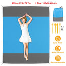 82.6x78.7in Sand Proof Picnic Blanket Water Resistant Foldable Camping Beach Mat w/ 4 Anchors 1 Carry Bag For 2-3 People