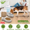 3.5L/1Gal Pet Water Dispenser Self-Dispensing Gravity Pets Water Feeder Automatic Pet Waterer Cat Dog