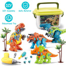 Take Apart Dinosaur Toys DIY Dinosaur Construction Building Block Assembly Toys with Electric Drill for Kids 3-7 Year Old Learning Educational Gift