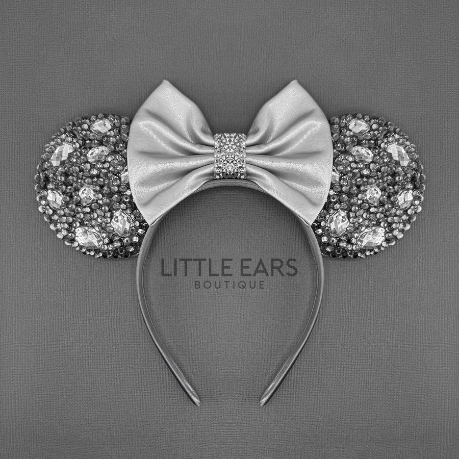 Dark Gray Sparkle Mickey Ears