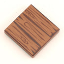 Dark Hardwood Tile Part Pack (20 Tiles) made with LEGO parts - B3 Customs