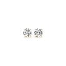 1 cttw Certified IGI Lab Grown Round Diamond Stud Earrings 14k Yellow Gold (G/VS2)
