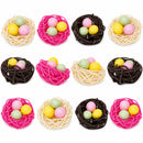 Set of 12 Glittered Foam Easter Ornaments in the Basket