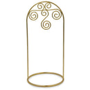 Gold Tone Metal Swirl Arch Ornament Stand Display 7.75 Inches