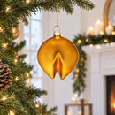 Fortune Cookie Glass Christmas Ornament