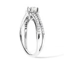 14K White Gold 5/8 Cttw Diamond Split Shank Engagement Ring (G-H Color, VS2-SI1 Clarity) - Size 7