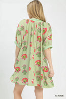 Umgee Abstract Print Mini Dress