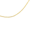 Solid 10K Yellow Gold 0.5mm Slim and Dainty Unisex 18" Rope Chain Necklace