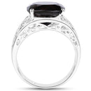 7.09 Carat Genuine Smoky Quartz .925 Sterling Silver Ring