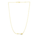 14k Yellow Gold Chain Necklace with Horizontal Arrow Pendant