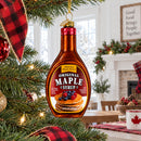 Maple Syrup Bottle Glass Christmas Ornament