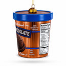 Chocolate Ice Cream Pint Glass Christmas Ornament