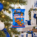 Chocolate Chip Cookies Bag Glass Christmas Ornament