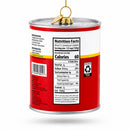 Chicken Noodle Soup Can Glass Christmas Ornament