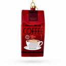 Organic Coffee Bag Glass Christmas Ornament