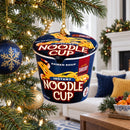 Instant Noodle Ramen Cup Glass Christmas Ornament
