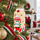 Holiday Eggnog Milk Carton Glass Christmas Ornament