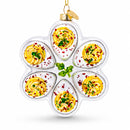 Deviled Egg Platter Glass Christmas Ornament