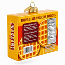 Waffles Box Glass Christmas Ornament