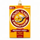 Honey Flakes Granola Cereal Glass Christmas Ornament