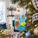 Iced Tea Carton Glass Christmas Ornament