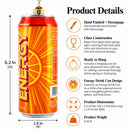 Energy Drink Can Glass Christmas Ornament