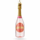 Sparkling Prosecco Bottle Glass Christmas Ornament