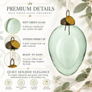Oval Vintage Style Clear Glass Egg Christmas Ornament