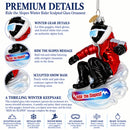 Hit the Slopes Snowboarder Glass Christmas Ornament