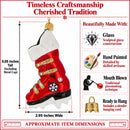 Red Ski Boot Glass Christmas Ornament