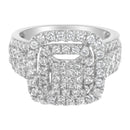 14KT White Gold Diamond Cocktail Ring (1 1/2 cttw, H-I Color, SI2-I1 Clarity)