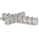 .25ct Diamond Cross Religious Pendant Sterling Silver