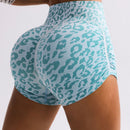 Leopard Print Seamless Yoga Shorts