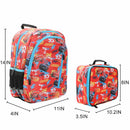 Disney Cars Red AOP Print 14-inch Youth Backpack & Insulated Lunch Kit Set