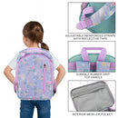 Disney Minnie Mouse Lilac Floral 14-inch Youth Backpack & Insulated Lunch Kit Set