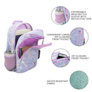 Disney Minnie Mouse Lilac Floral 14-inch Youth Backpack & Insulated Lunch Kit Set