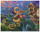 Disney: Rapunzel and Flynn Tangled Up in Love - Thomas Kinkade Framed Art Print
